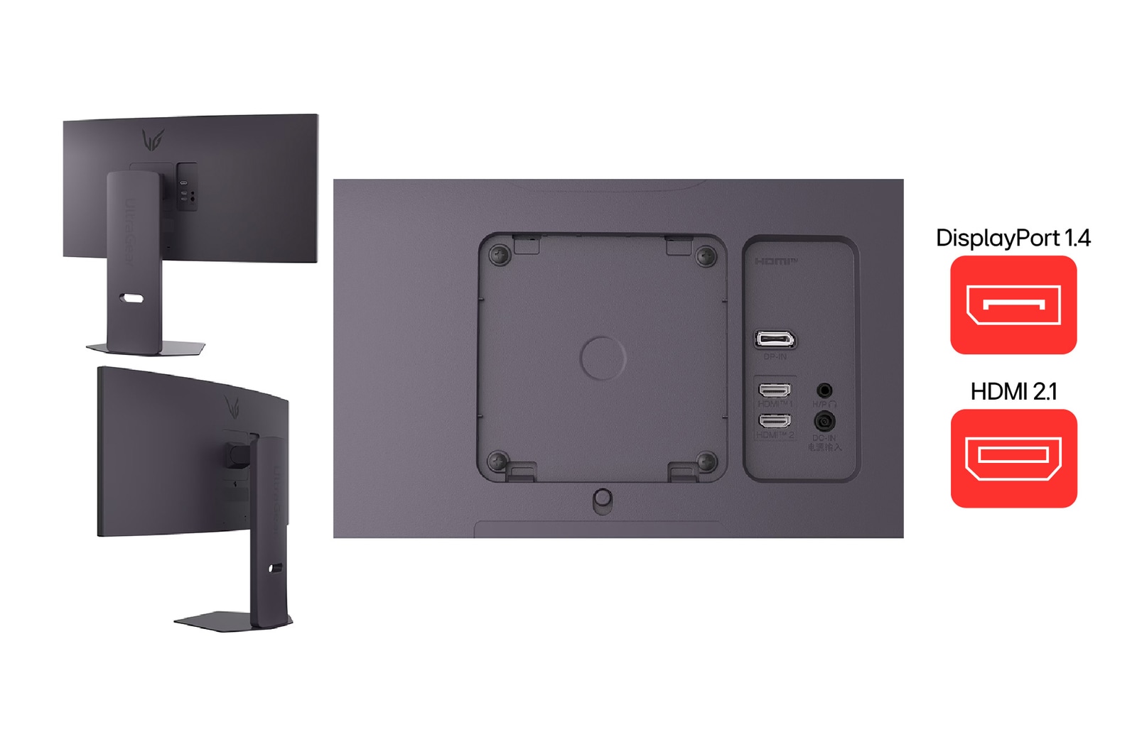 Monitor LG UltraGear Dimenciones entradas